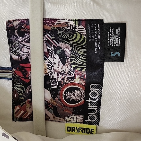Burton Dry Ride  Graphic Print Confetti Puffer Snowboard Vest Size Small - Picture 13 of 16